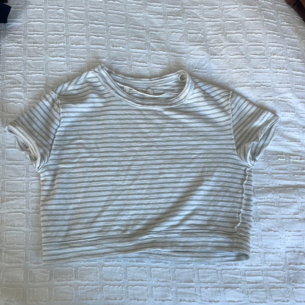 Free people striped crop top S